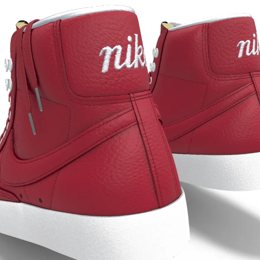 $195 NIB NEW Mens NIKE Blazer Mid 77 Custom Varsity Red Premium Leather Shoes