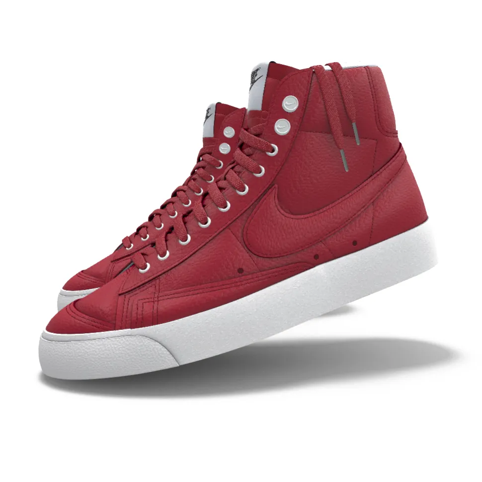 $195 NIB NEW Mens NIKE Blazer Mid 77 Custom Varsity Red Premium Leather Shoes