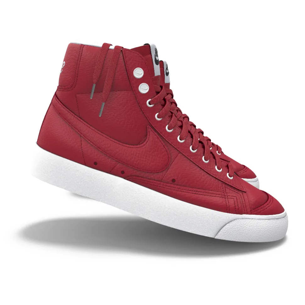 $195 NIB NEW Mens NIKE Blazer Mid 77 Custom Varsity Red Premium Leather Shoes