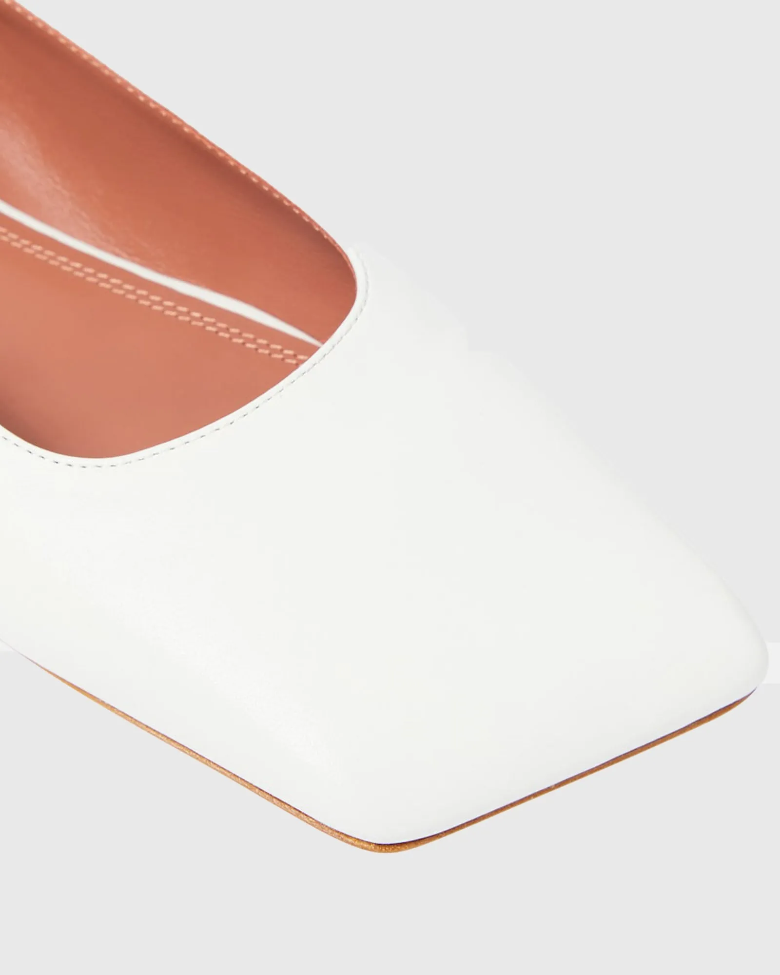 Amata Rhinestone Embellished Leather Ballet Flats In White