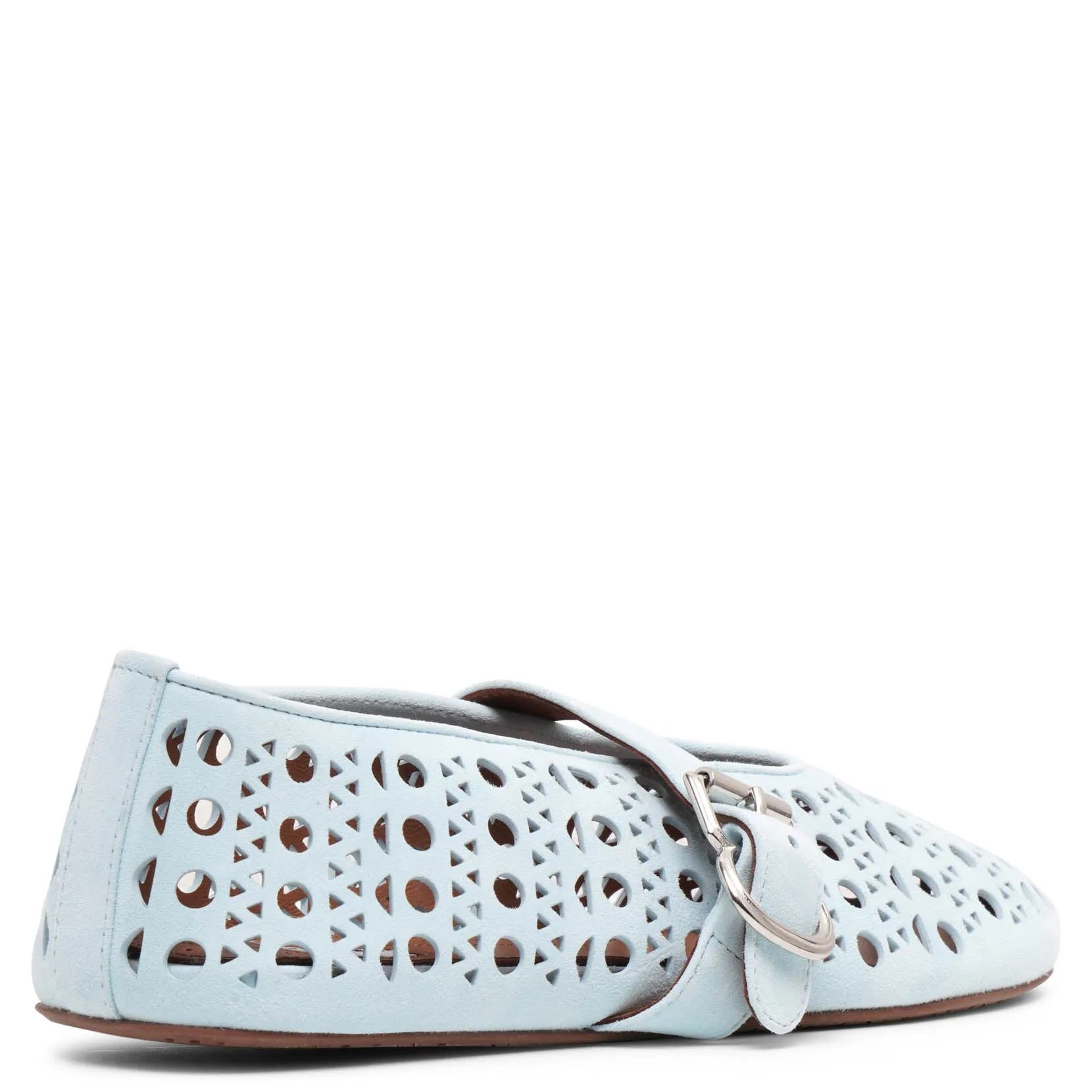 Ballerina light blue suede ballet flats