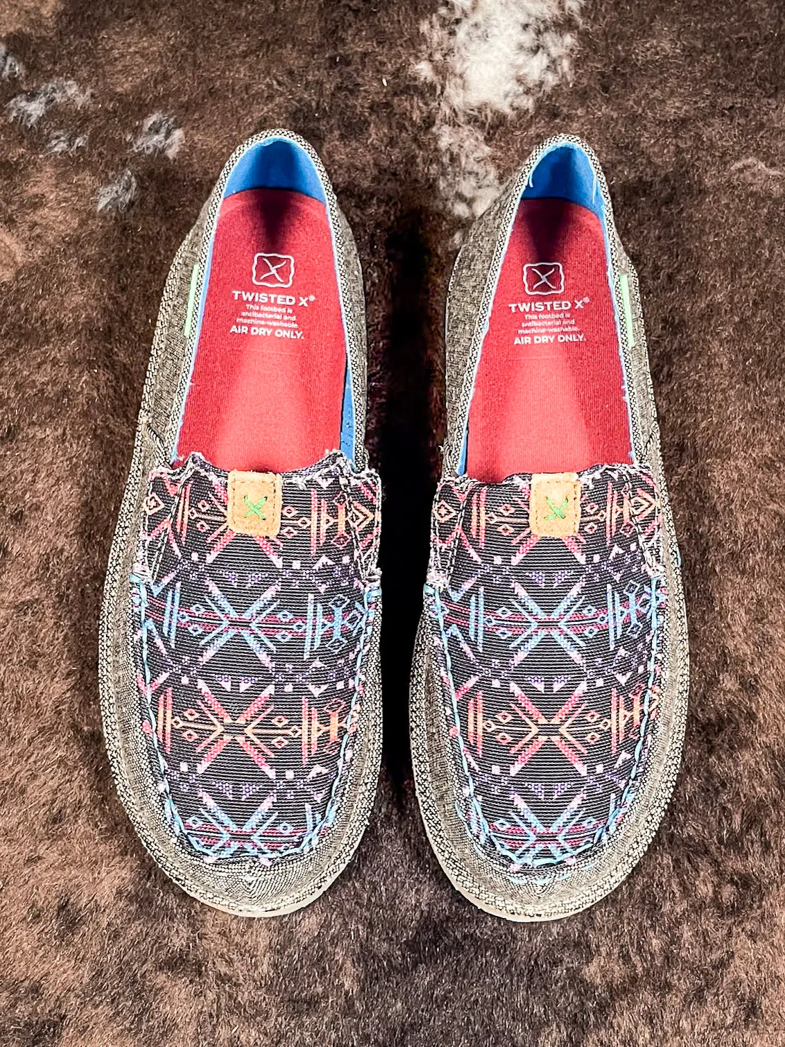 Banshee Twisted X Slip - On Loafer - Eco Dust & Blue Aztec