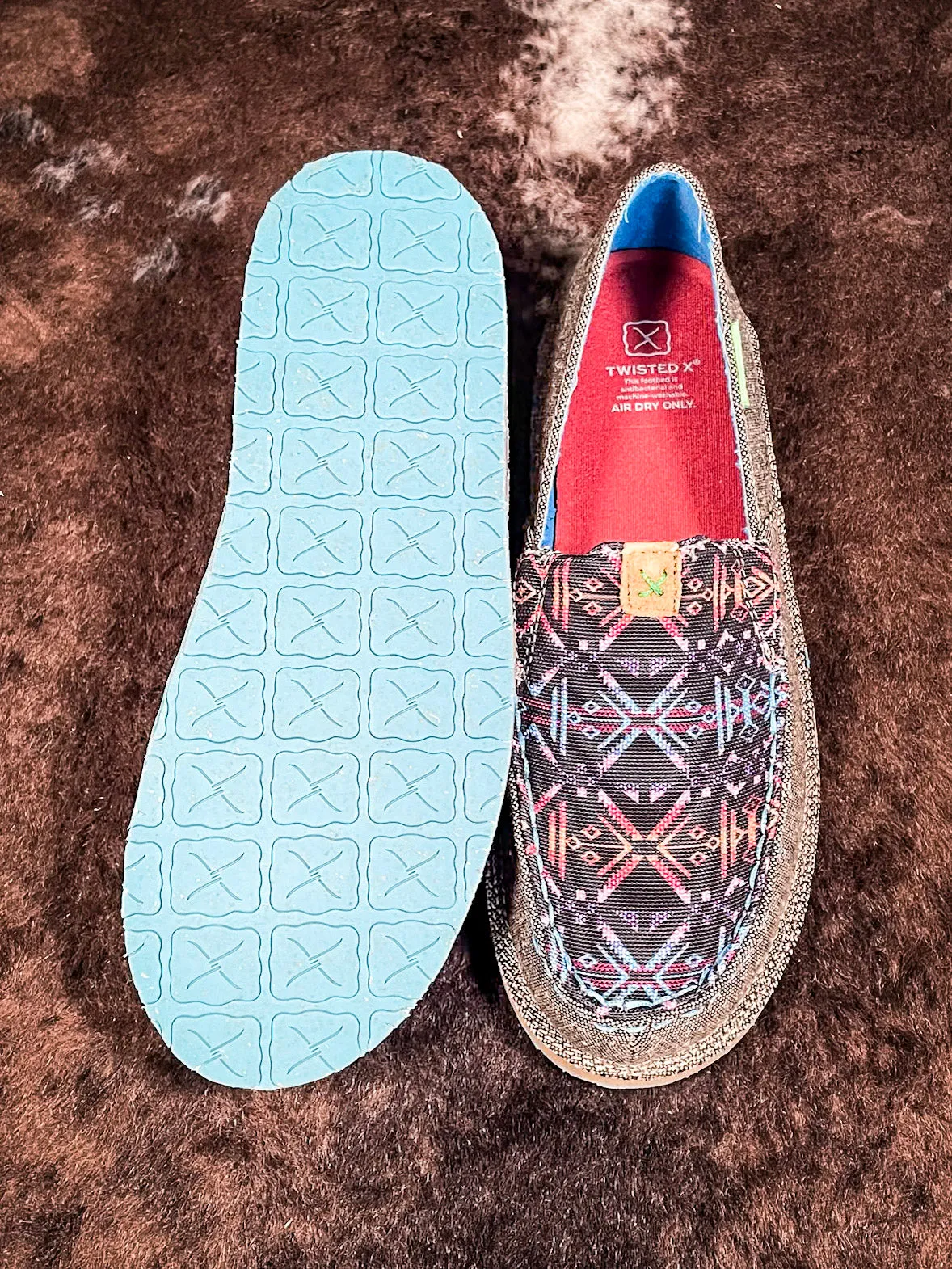 Banshee Twisted X Slip - On Loafer - Eco Dust & Blue Aztec