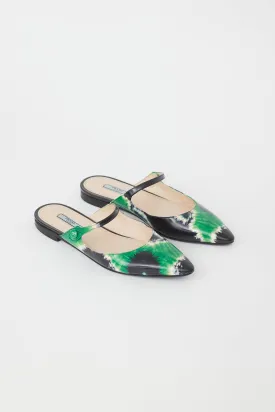 Black & Green Tie Dye Mule