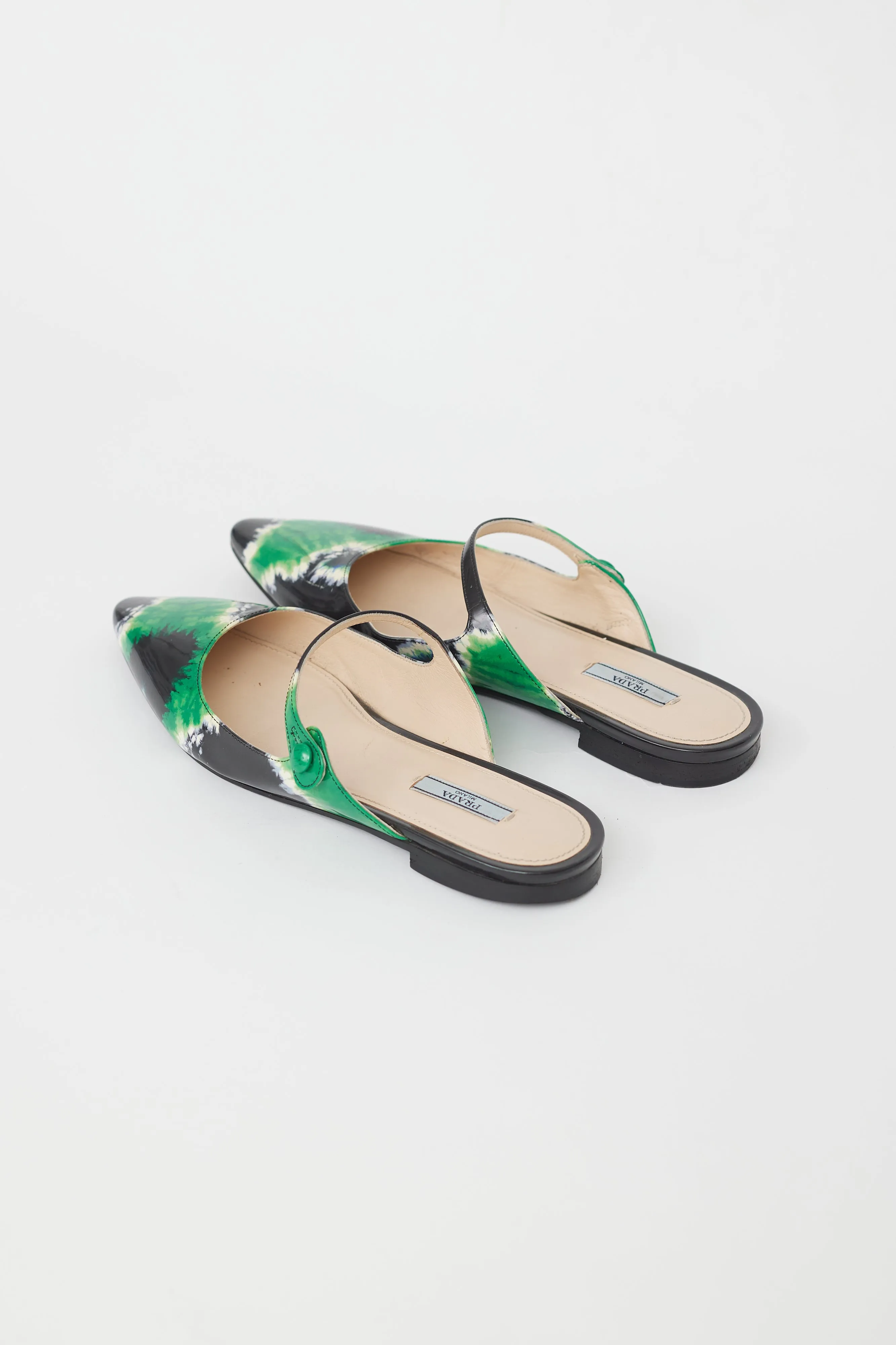 Black & Green Tie Dye Mule