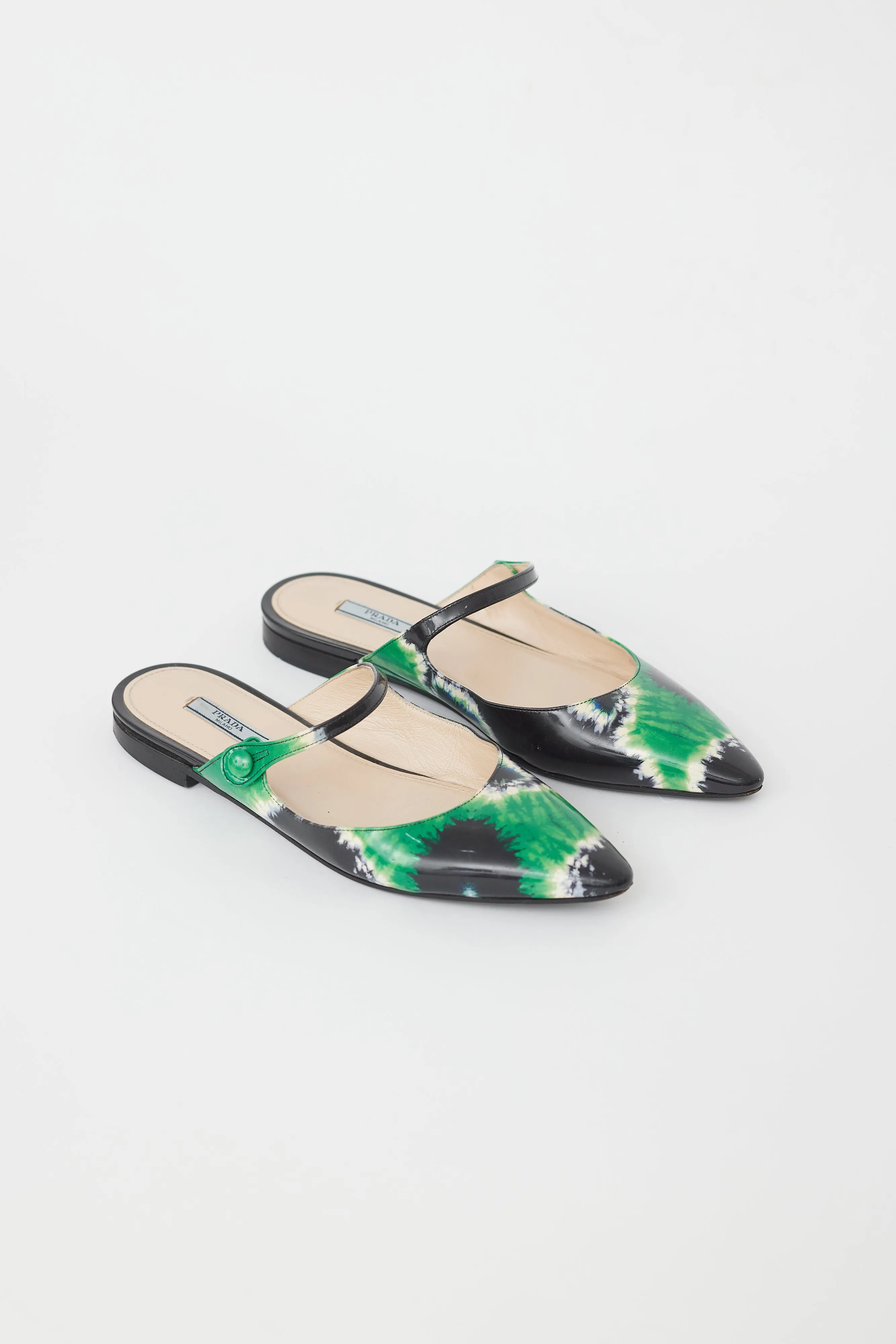 Black & Green Tie Dye Mule