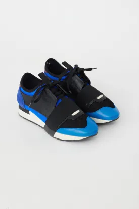 Blue & Multi Race Runner Sneaker