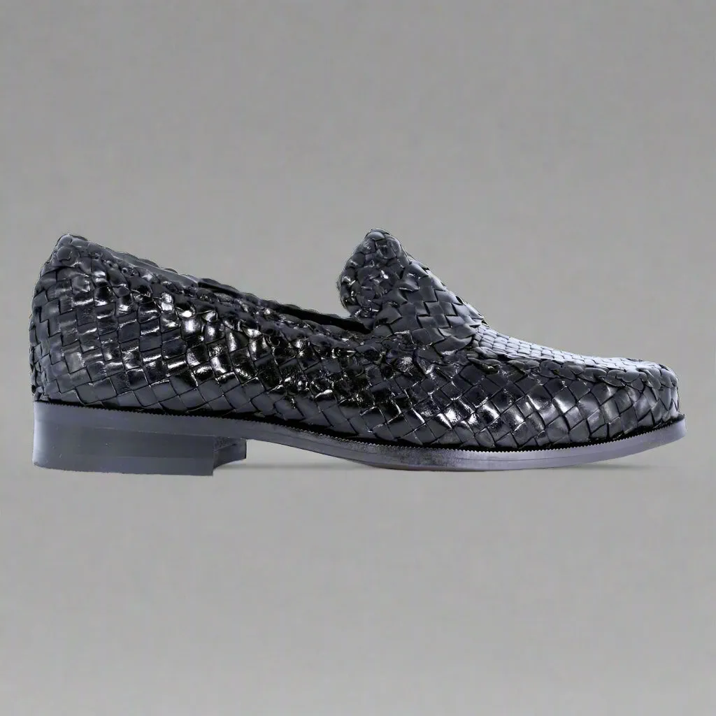 Ferradini Formal Weave Slip-on in Black