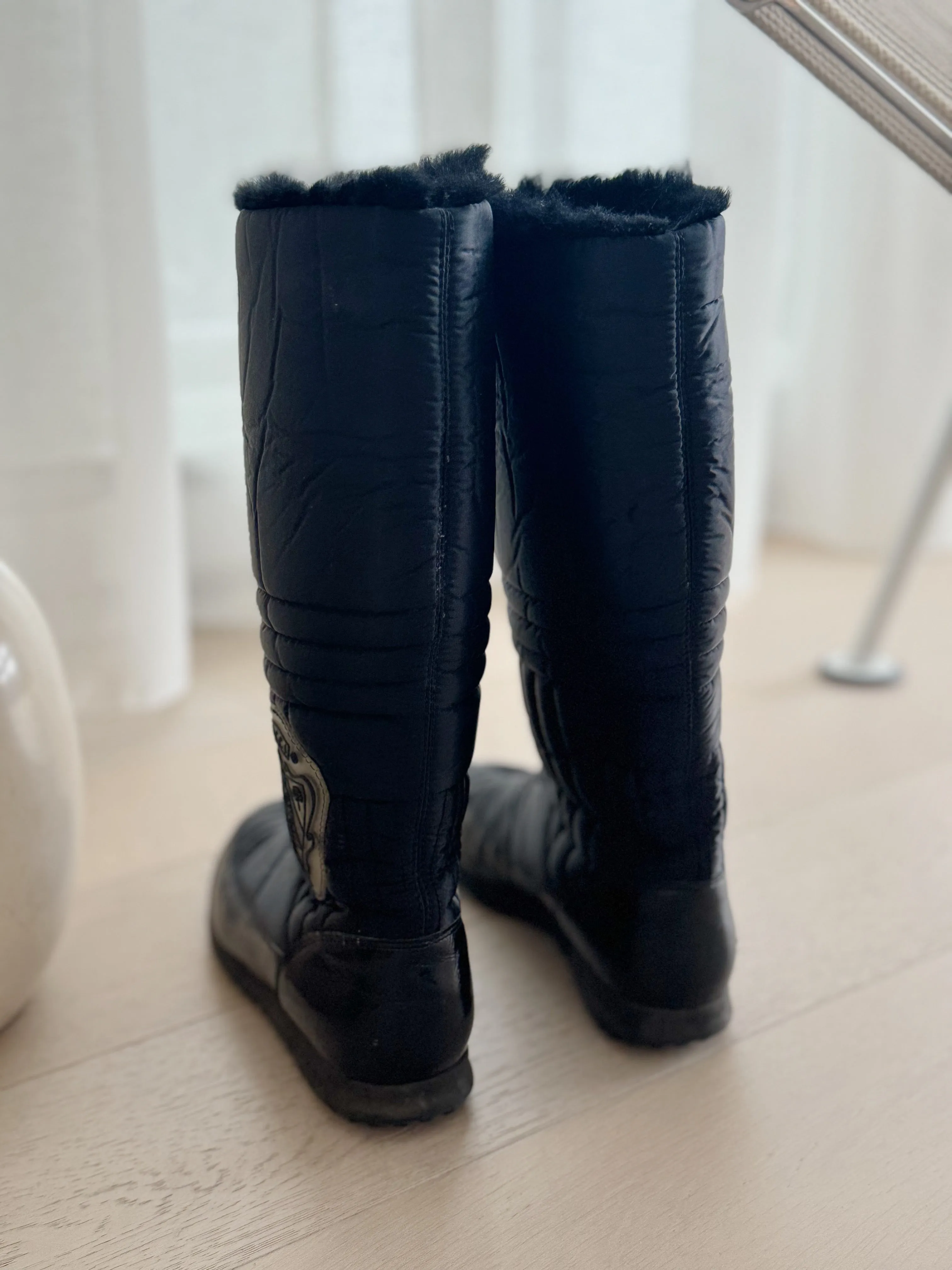 Fur Trim Flat Boots