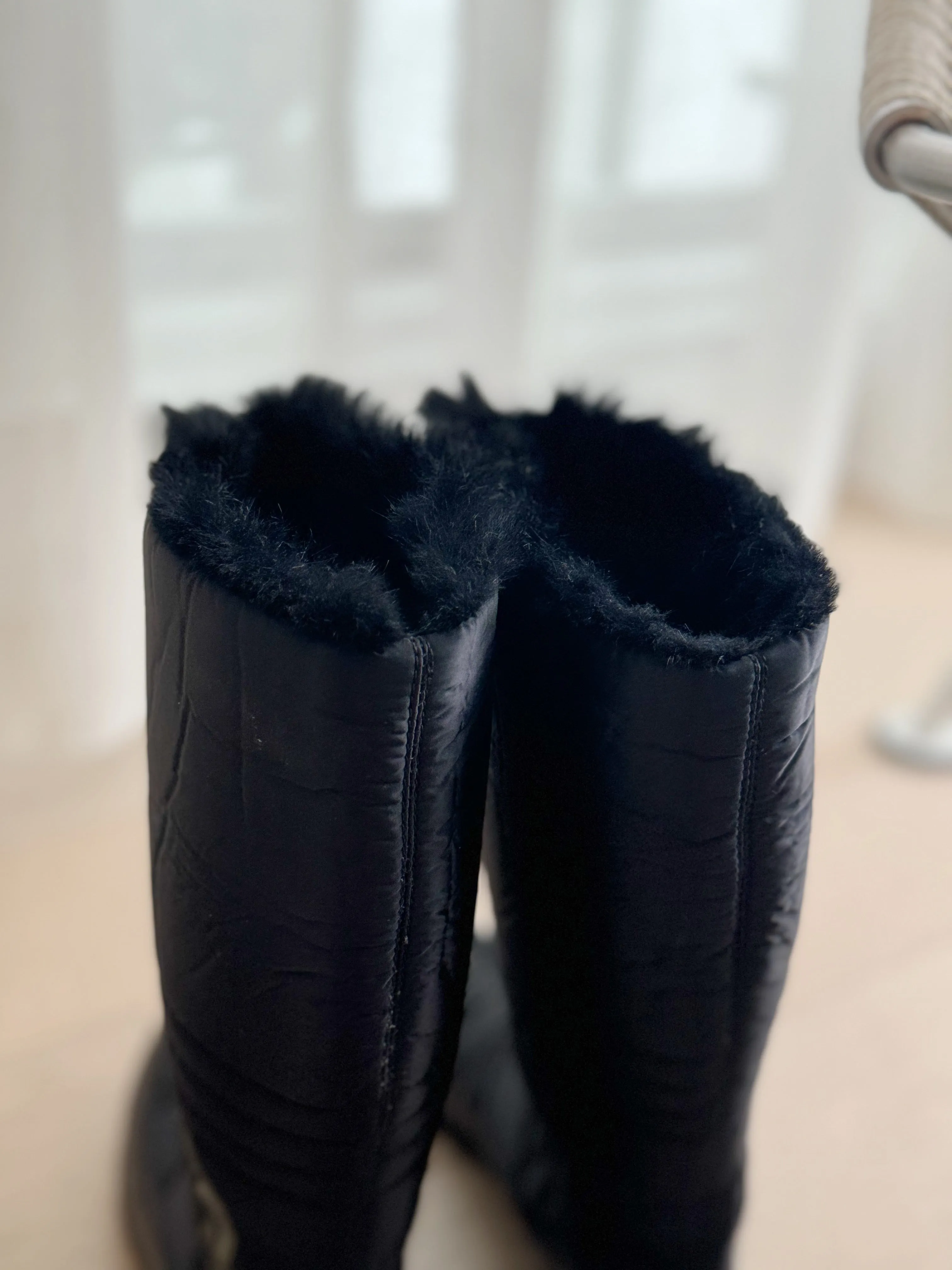 Fur Trim Flat Boots