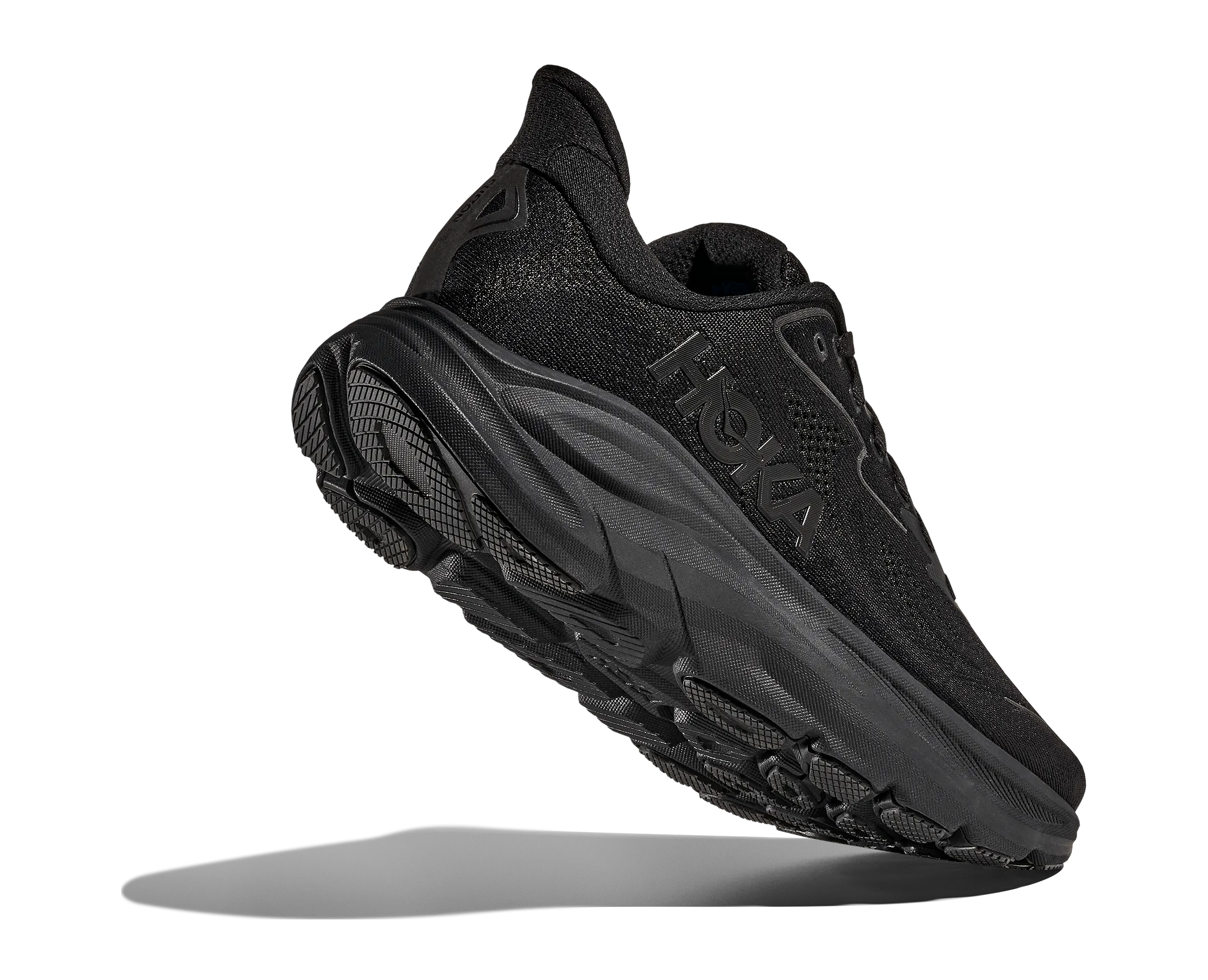 HOKA Men's Clifton 10 Cushioned Running Shoe - Black/Black