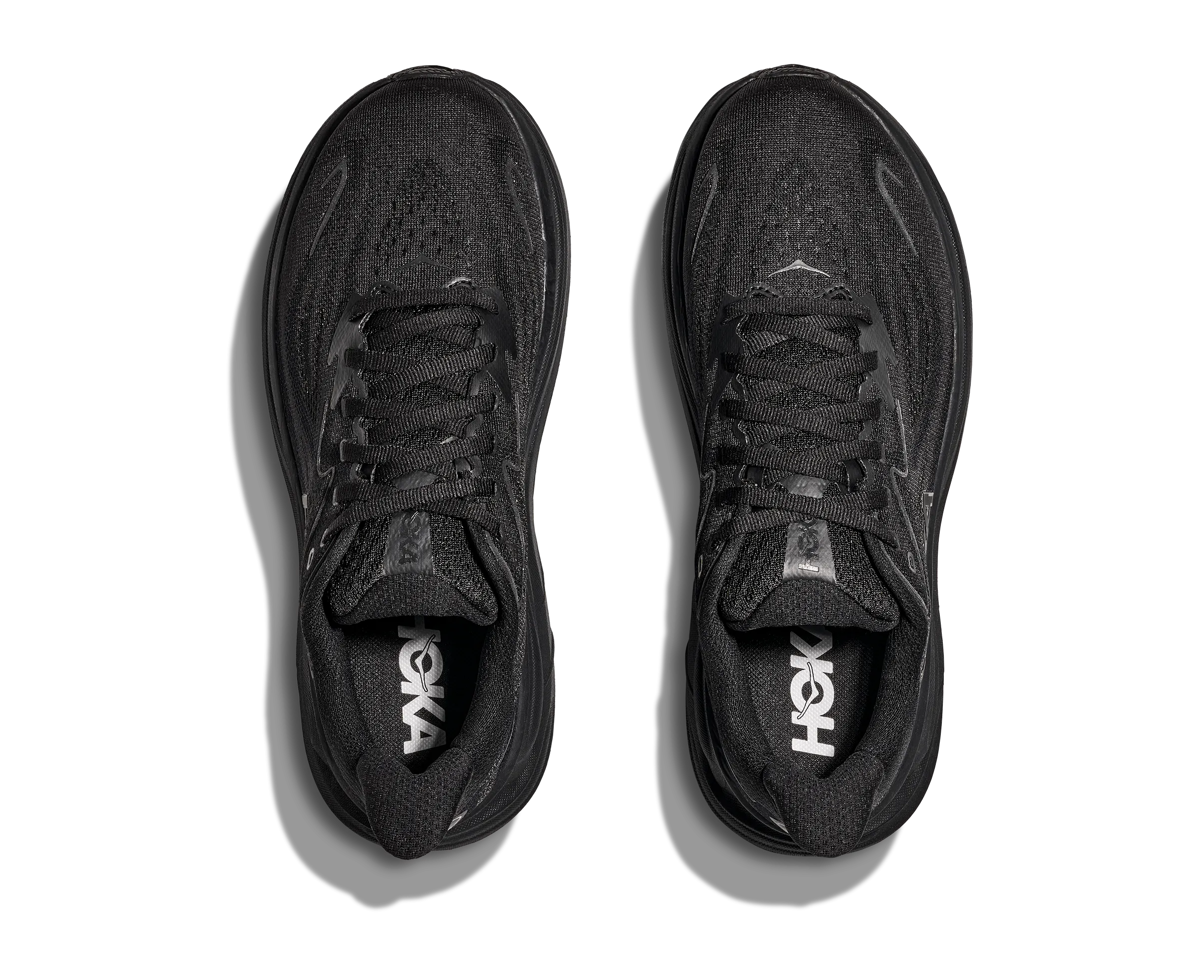 HOKA Men's Clifton 10 Cushioned Running Shoe - Black/Black