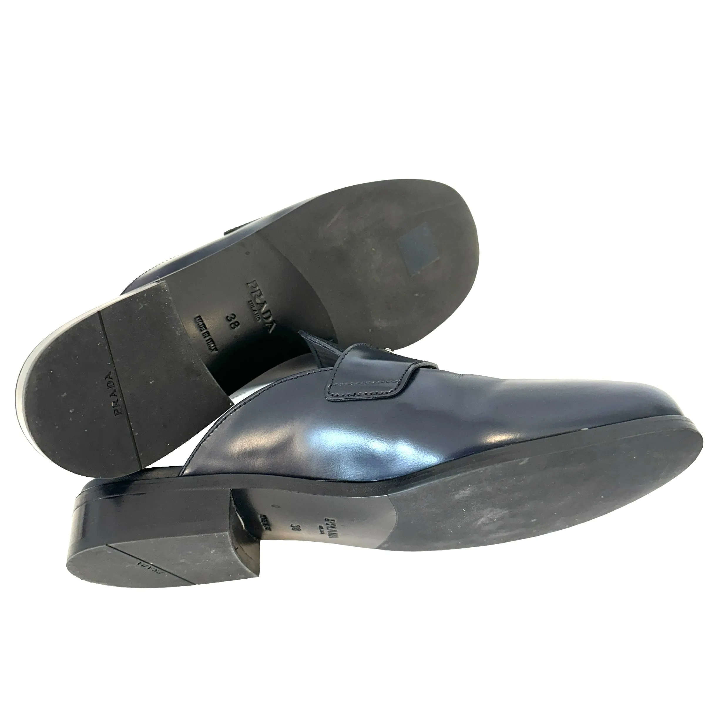 Navy Logo Mules - 8