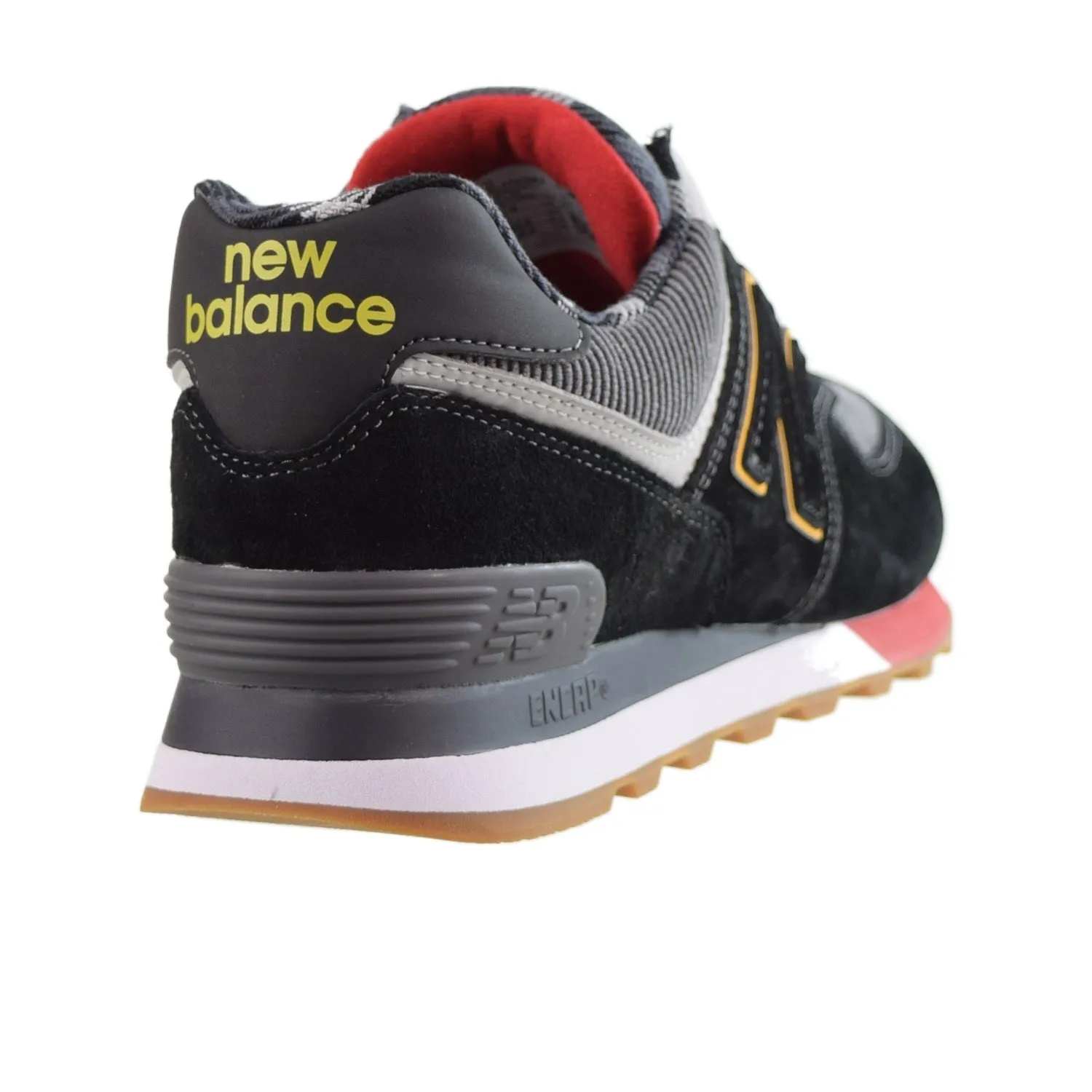 New Balance 574 Men's Shoes Black-Team Red