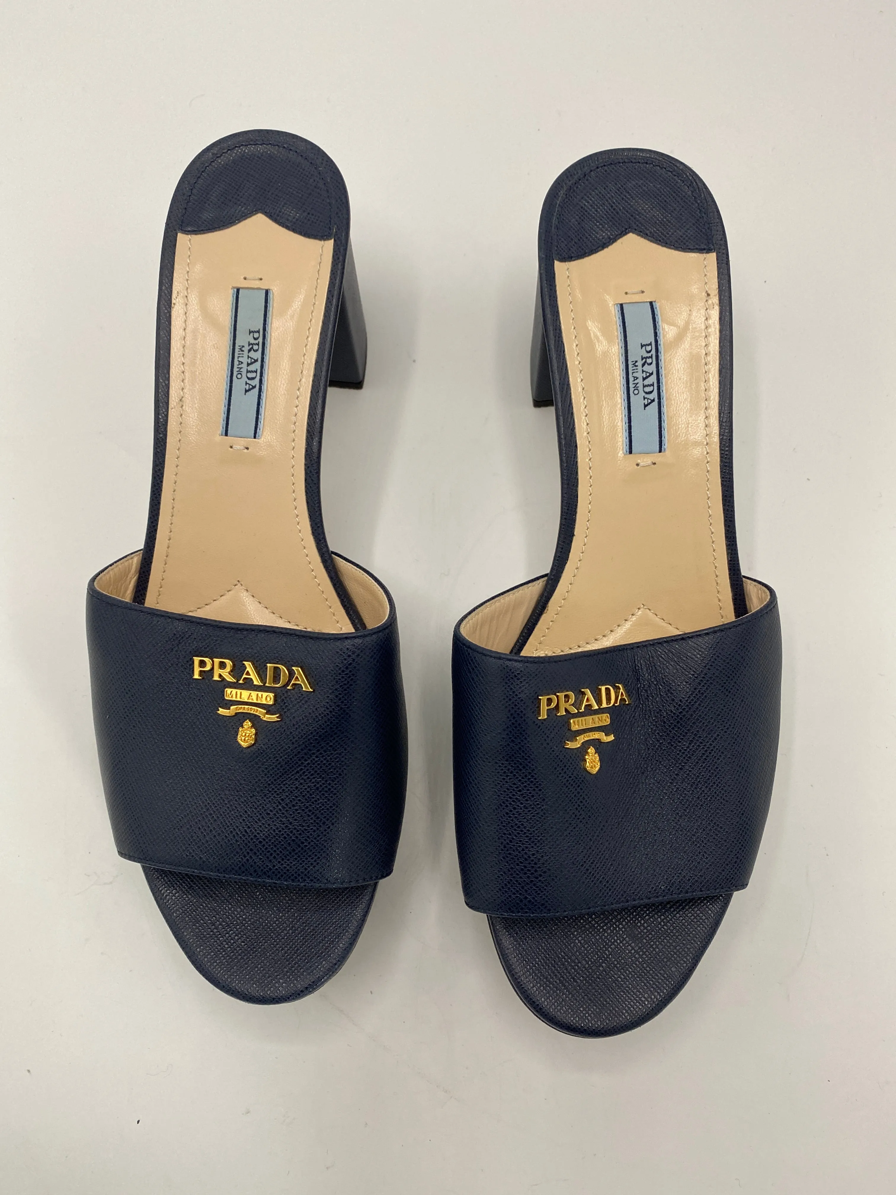 Prada logo mules
