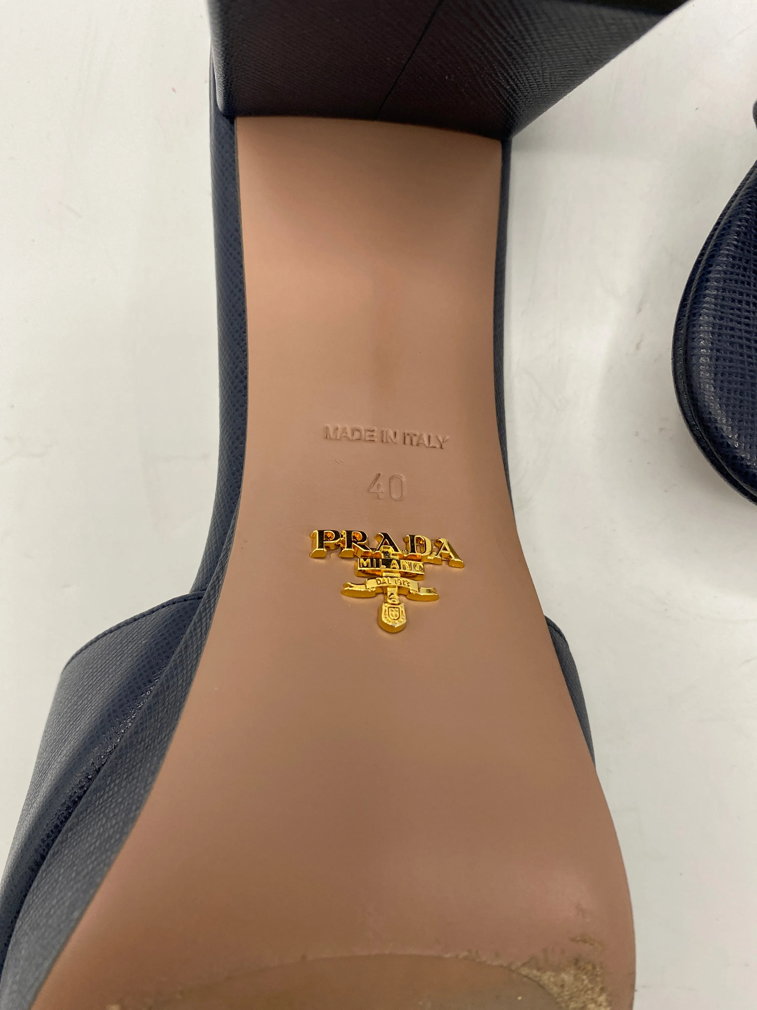 Prada logo mules