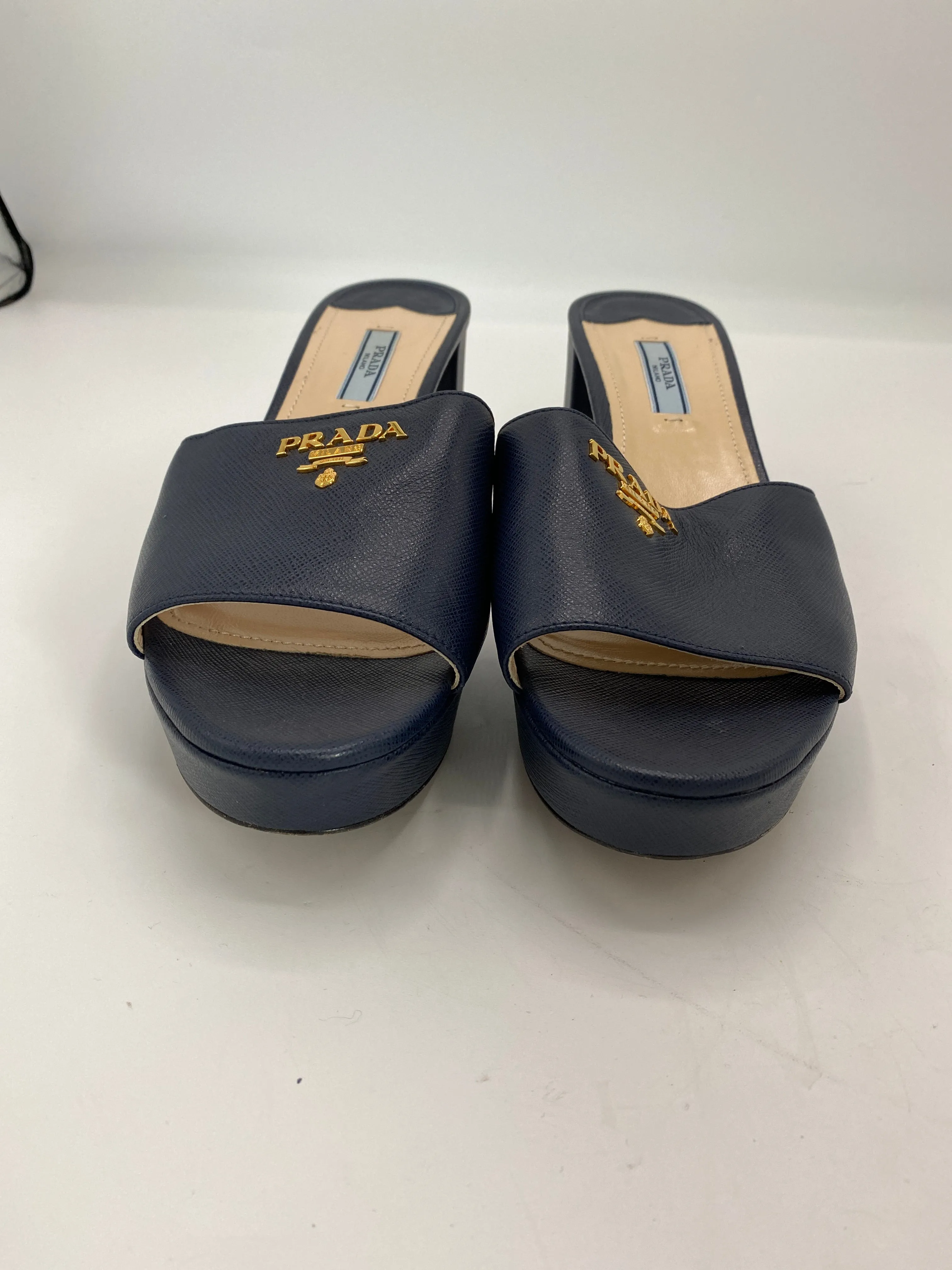 Prada logo mules