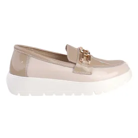Redz Ladies Wedge Loafers - CX4771 - Beige Multi