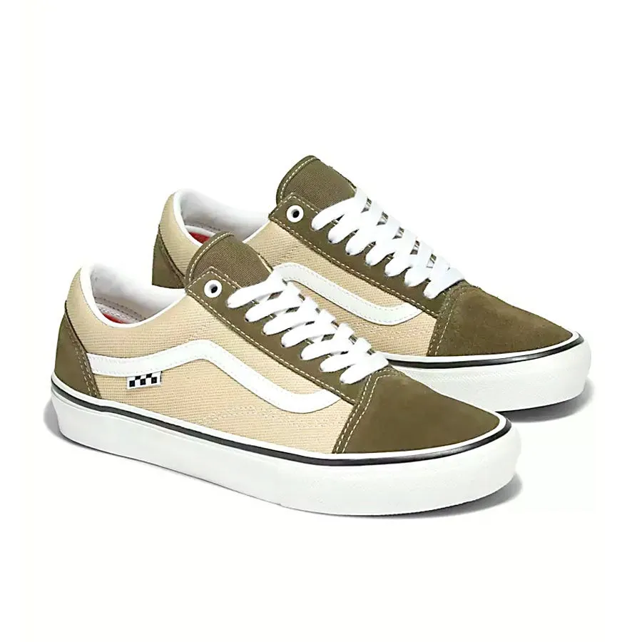 Skate Old Skool (Dark Olive/White)