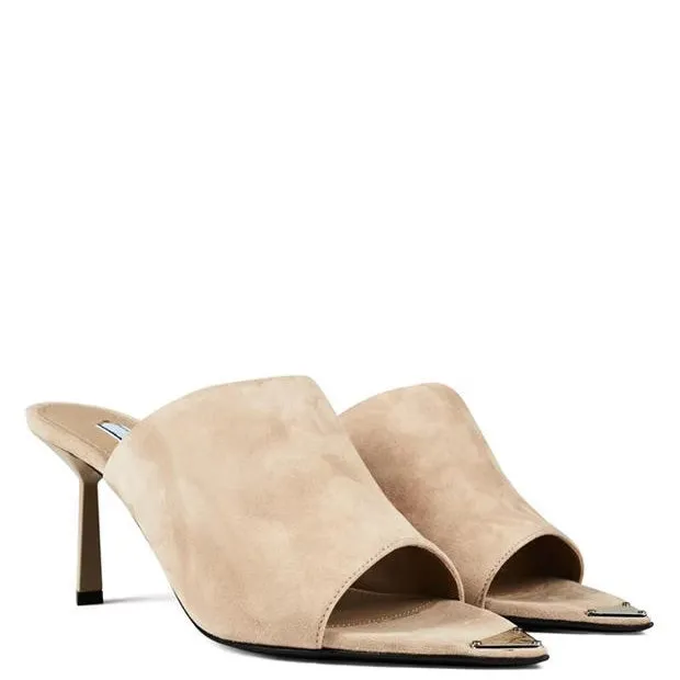Womens Prada Triangle Mule